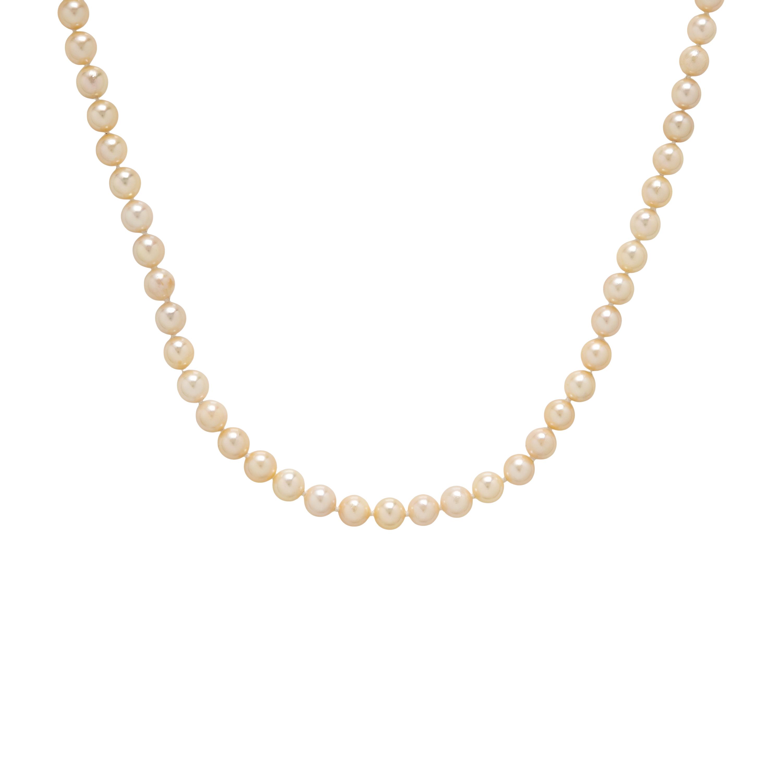 Cultured Pearl Necklace and Earrings
