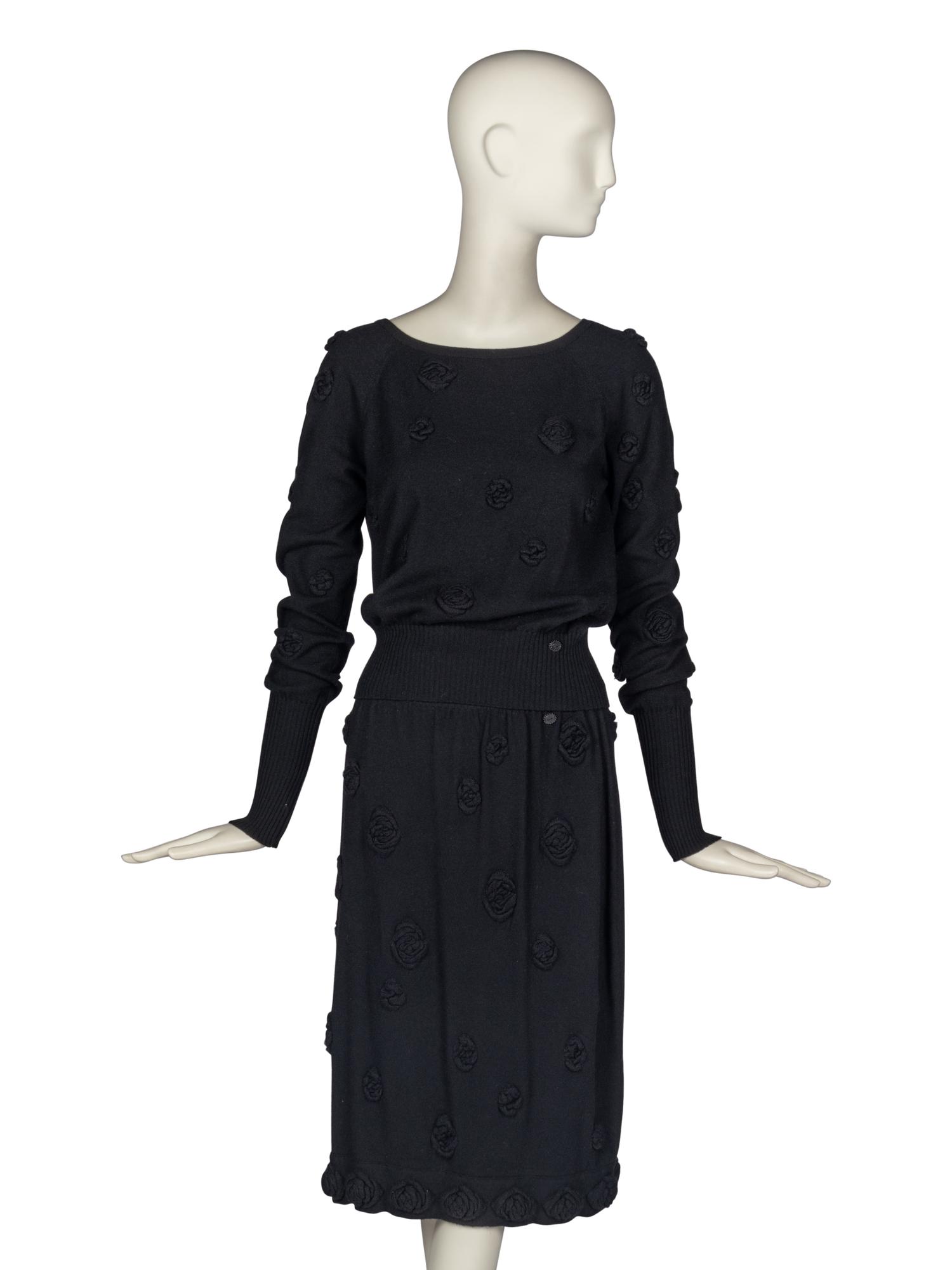 Two Chanel Sweaters and One Chanel Skirt with Belt