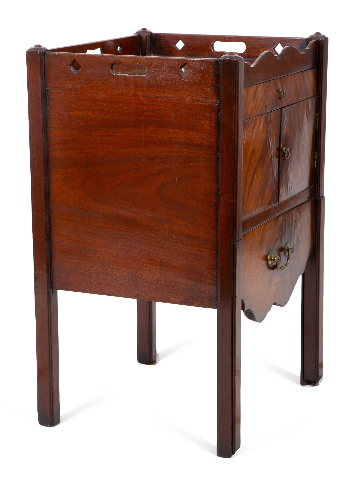 A George III Style Figured Mahogany Bedside Commode — 19TH/20TH CENTURY