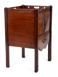 A George III Style Figured Mahogany Bedside Commode — 19TH/20TH CENTURY