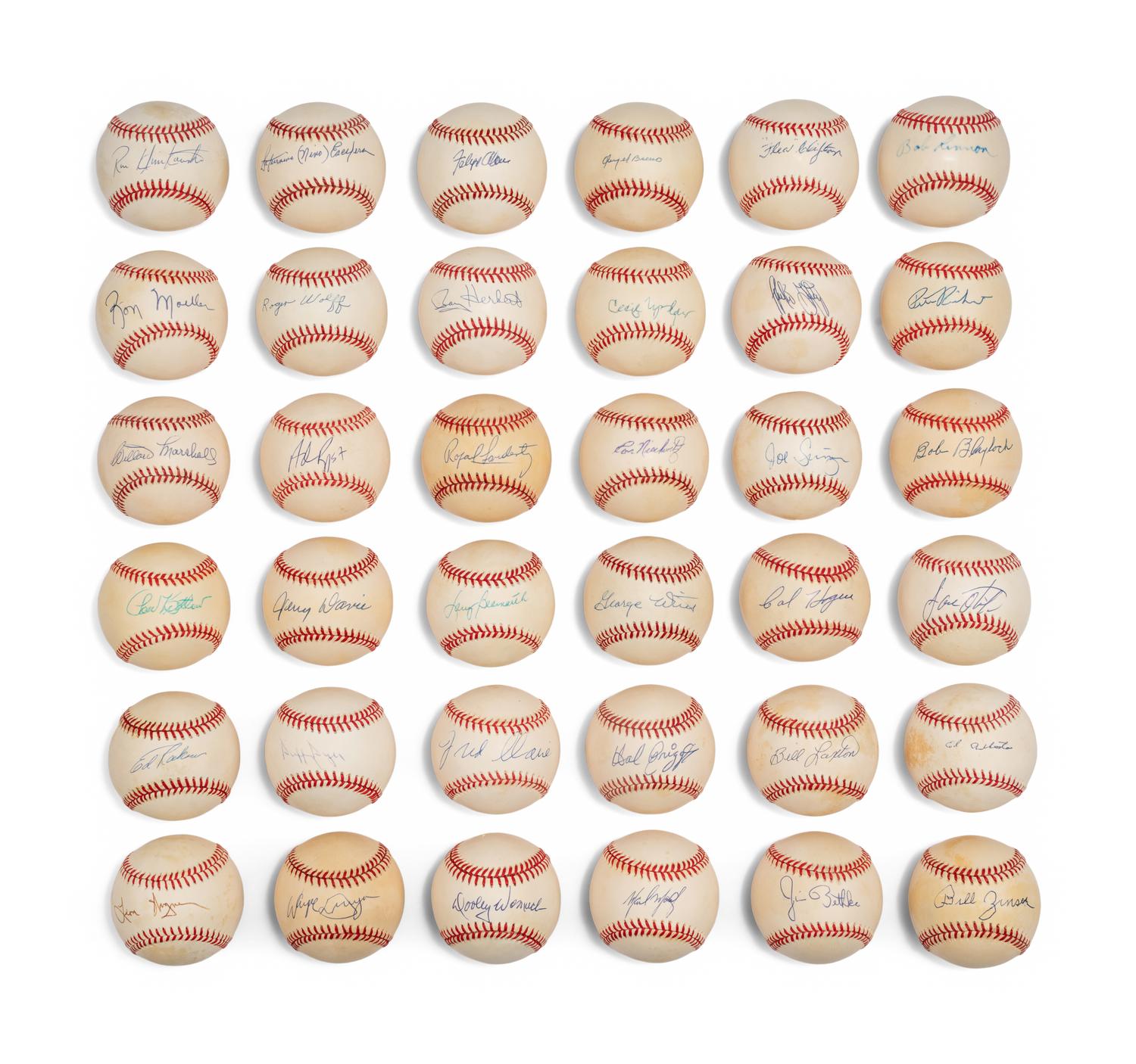 Bases Loaded Signed Autograph Baseball Group No. 39