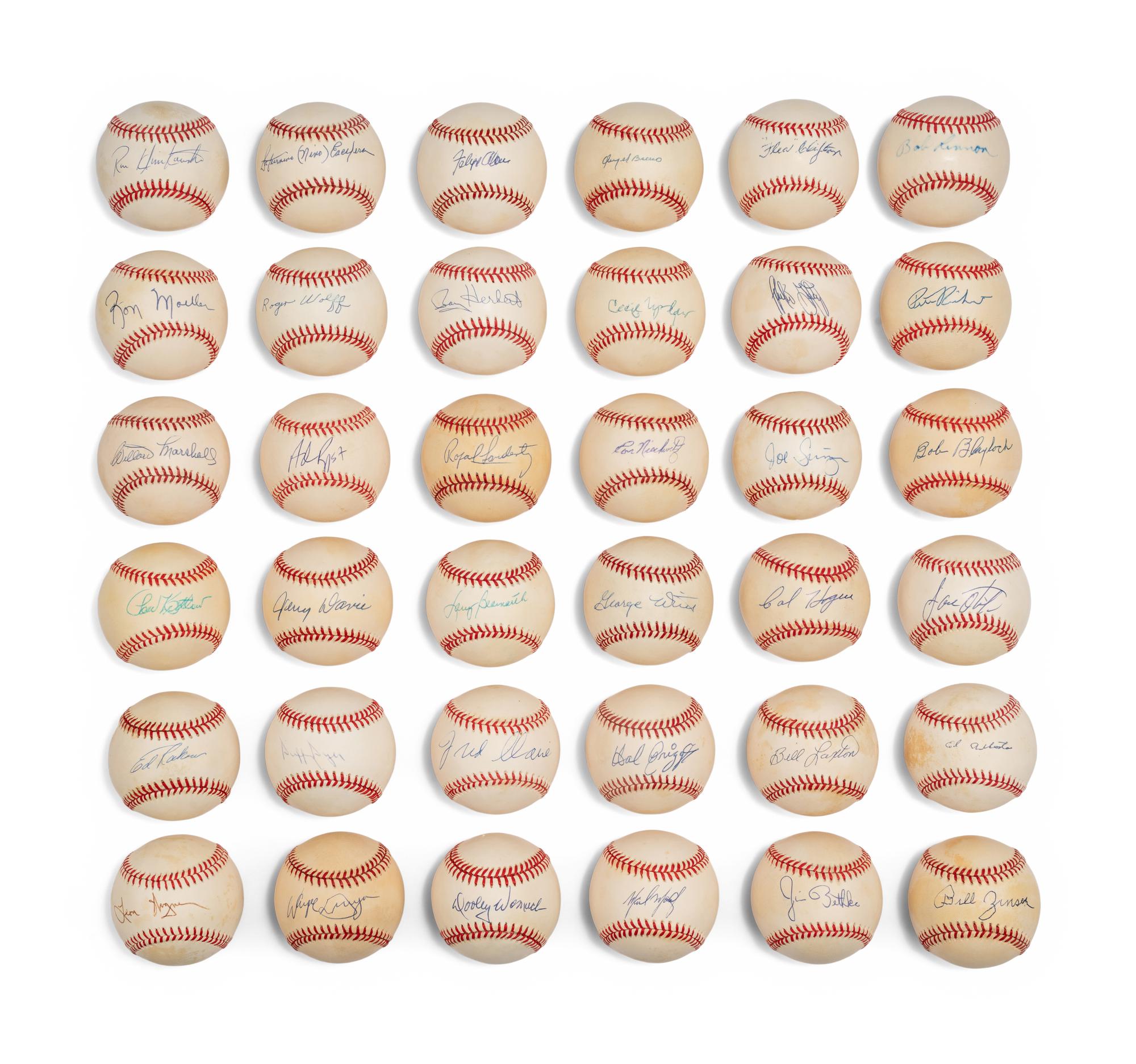 Bases Loaded Signed Autograph Baseball Group No. 39