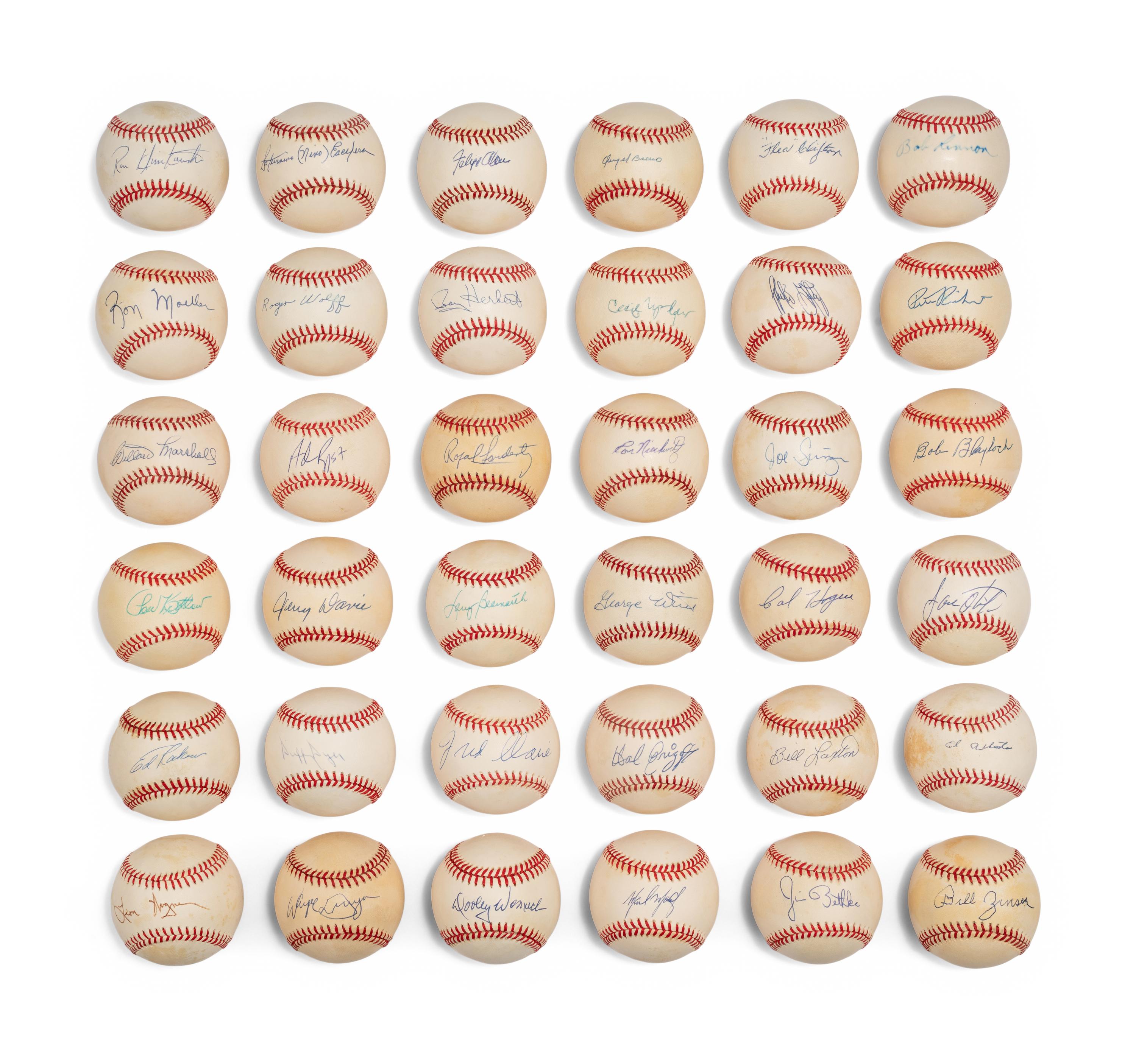 Bases Loaded Signed Autograph Baseball Group No. 39