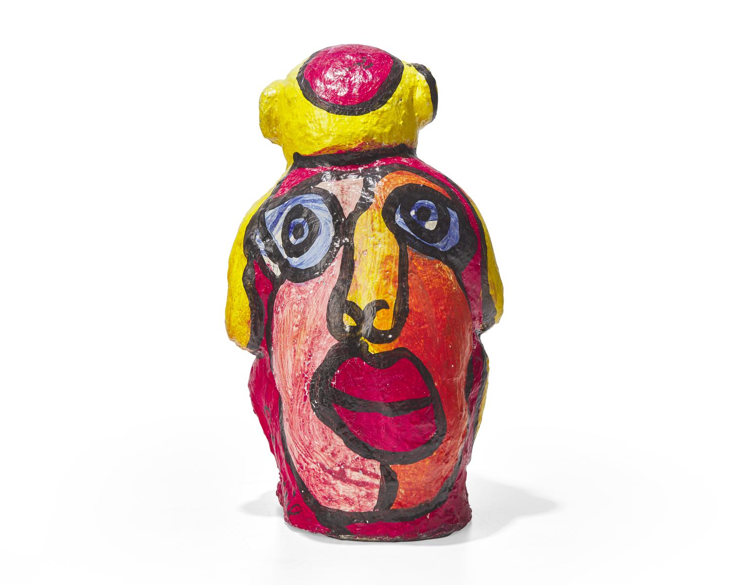 Peter Keil (German, b. 1942) Painted sculpture of a monkey