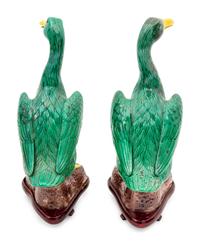 A Pair of Chinese Porcelain Ducks
