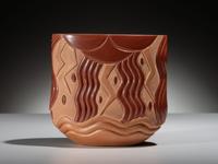 Three-Toned Pottery Vase, Elemental Rain