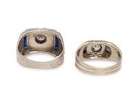 COLLECTION OF WHITE GOLD AND DIAMOND RINGS