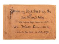 [WESTERN AMERICANA] -- [NATIVE AMERICANS]. Collection of sketches drawn and compiled by U.S. Army officer Charles A.H. McCauley while serving in various military posts, including Native American ledger art from the Los Piños Ute Indian Agency.