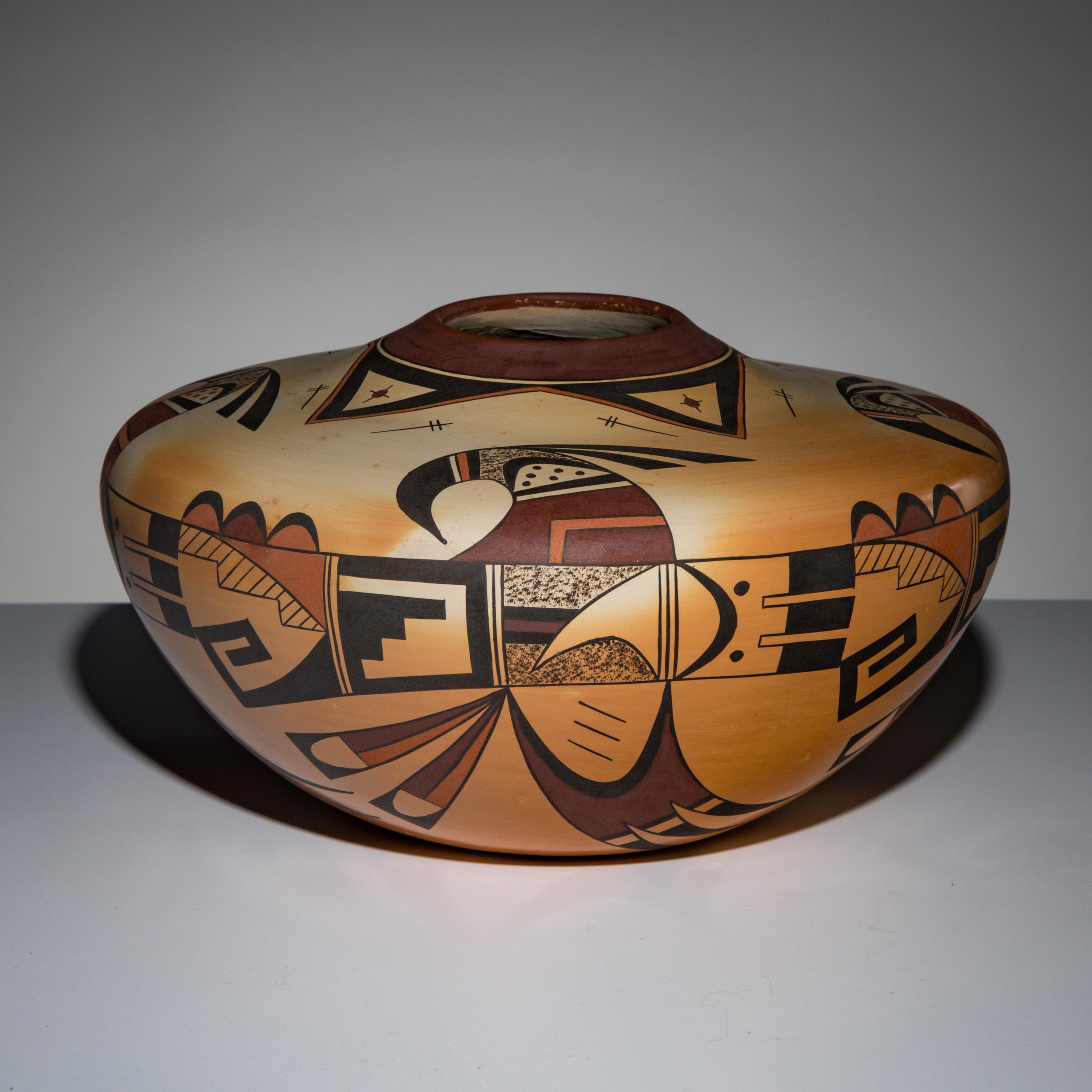 Debbie Clashin (Hopi-Tewa, b. 1969) — Polychrome Pottery Jar, 2023