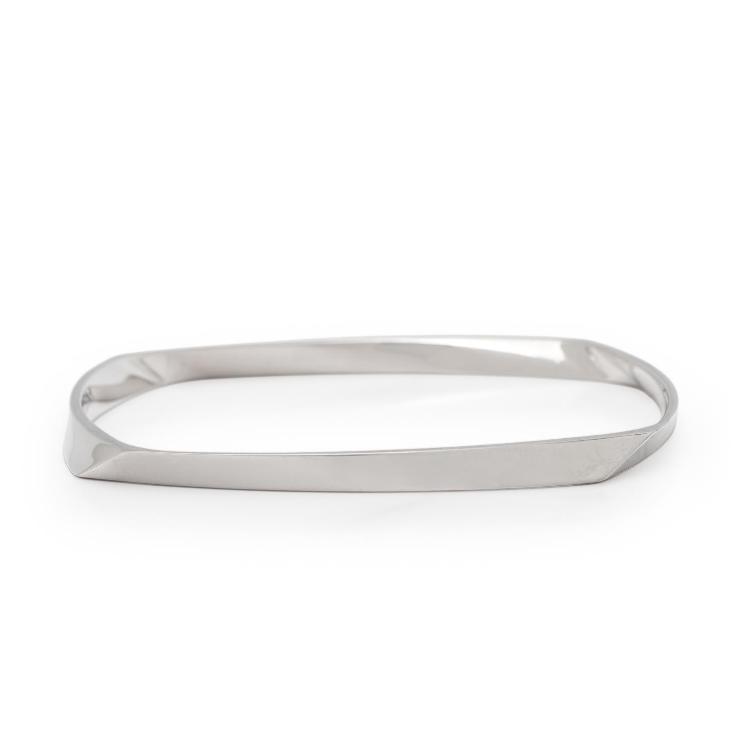 FRANK GEHRY FOR TIFFANY & CO., WHITE GOLD AND DIAMOND BANGLE BRACELET