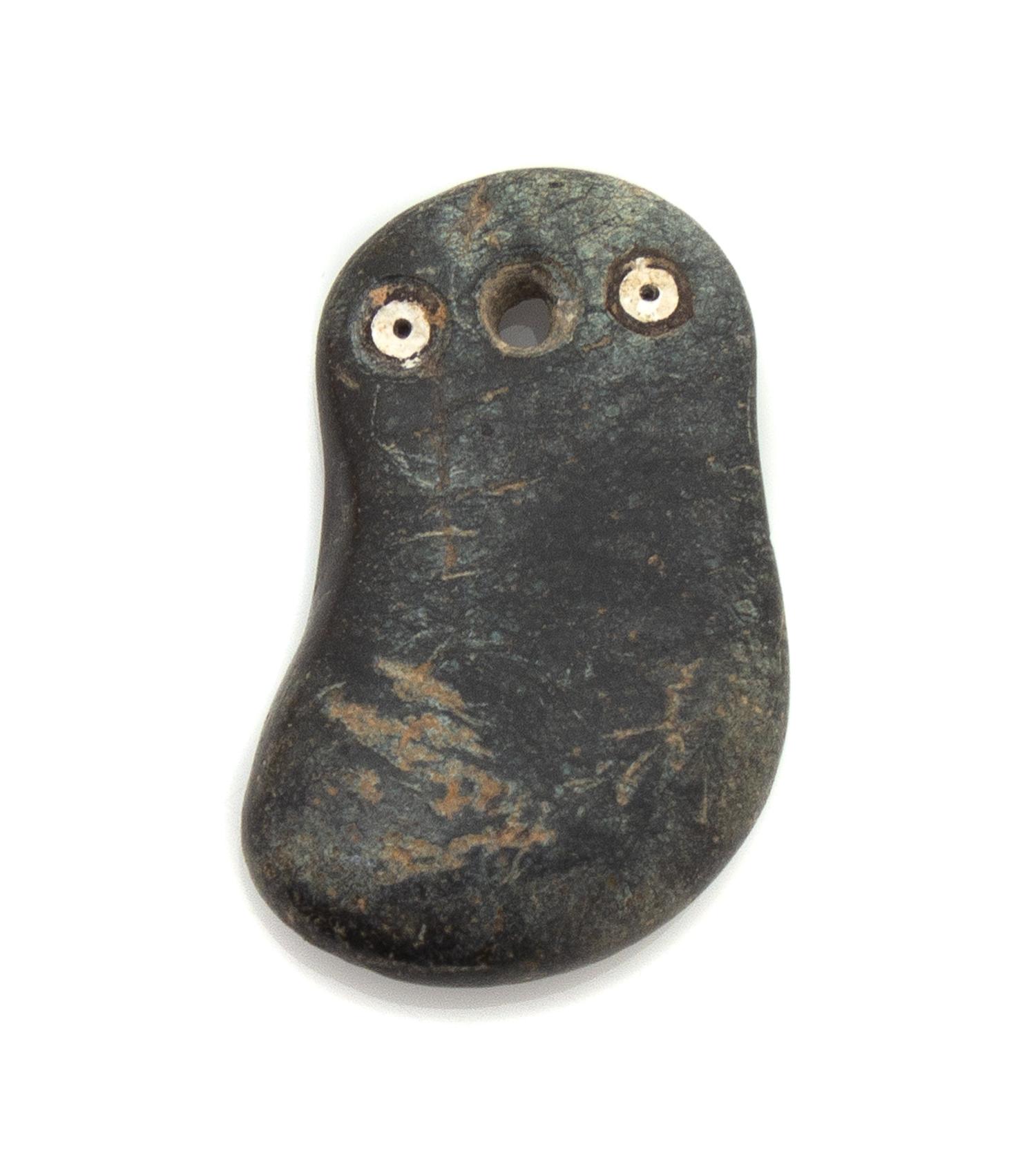 A Levantine Stone Owl Height 1 1/2 inches. — TELEILAT EL-GHASSUL, JORDAN, CIRCA 3500 B.C.E.
