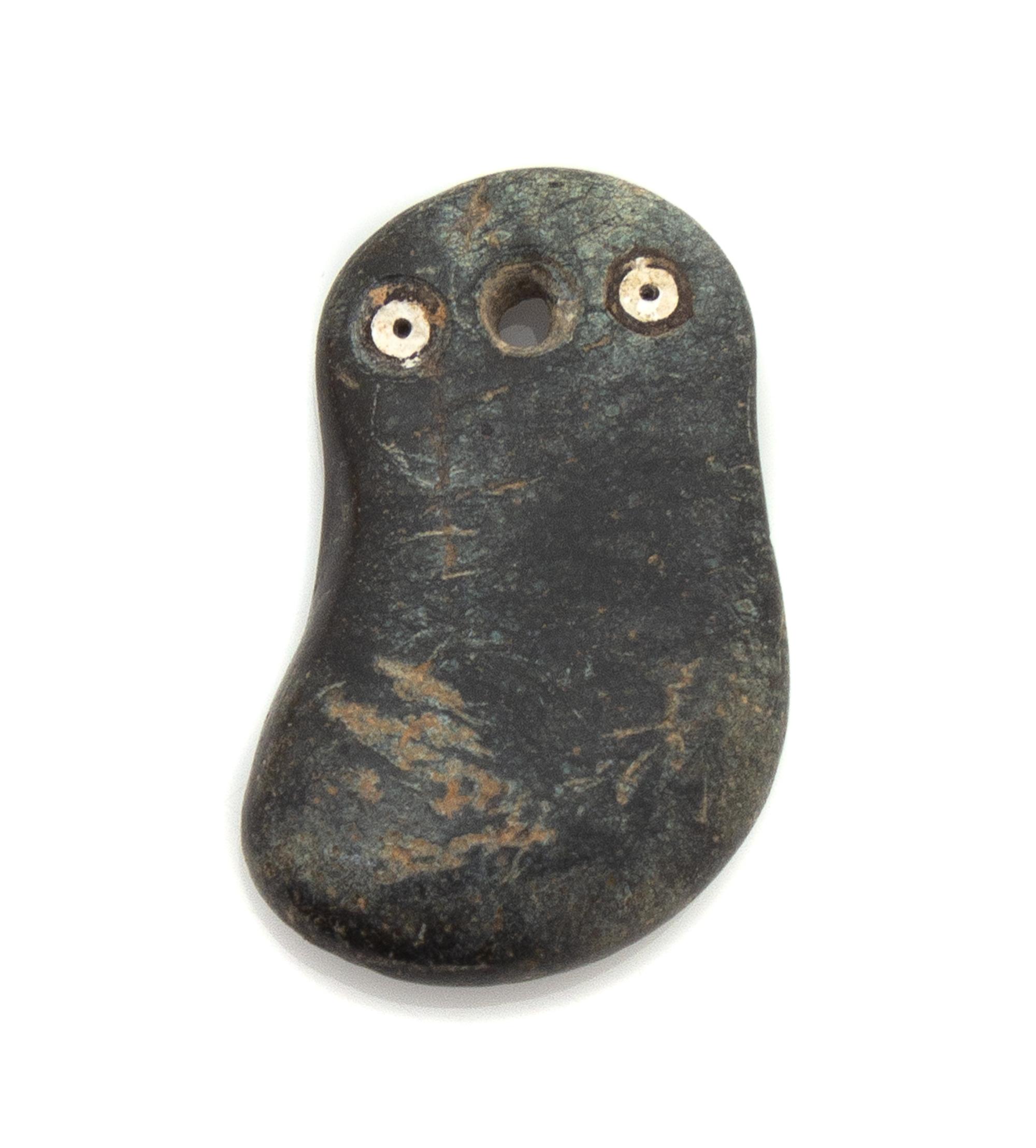 A Levantine Stone Owl Height 1 1/2 inches. — TELEILAT EL-GHASSUL, JORDAN, CIRCA 3500 B.C.E.