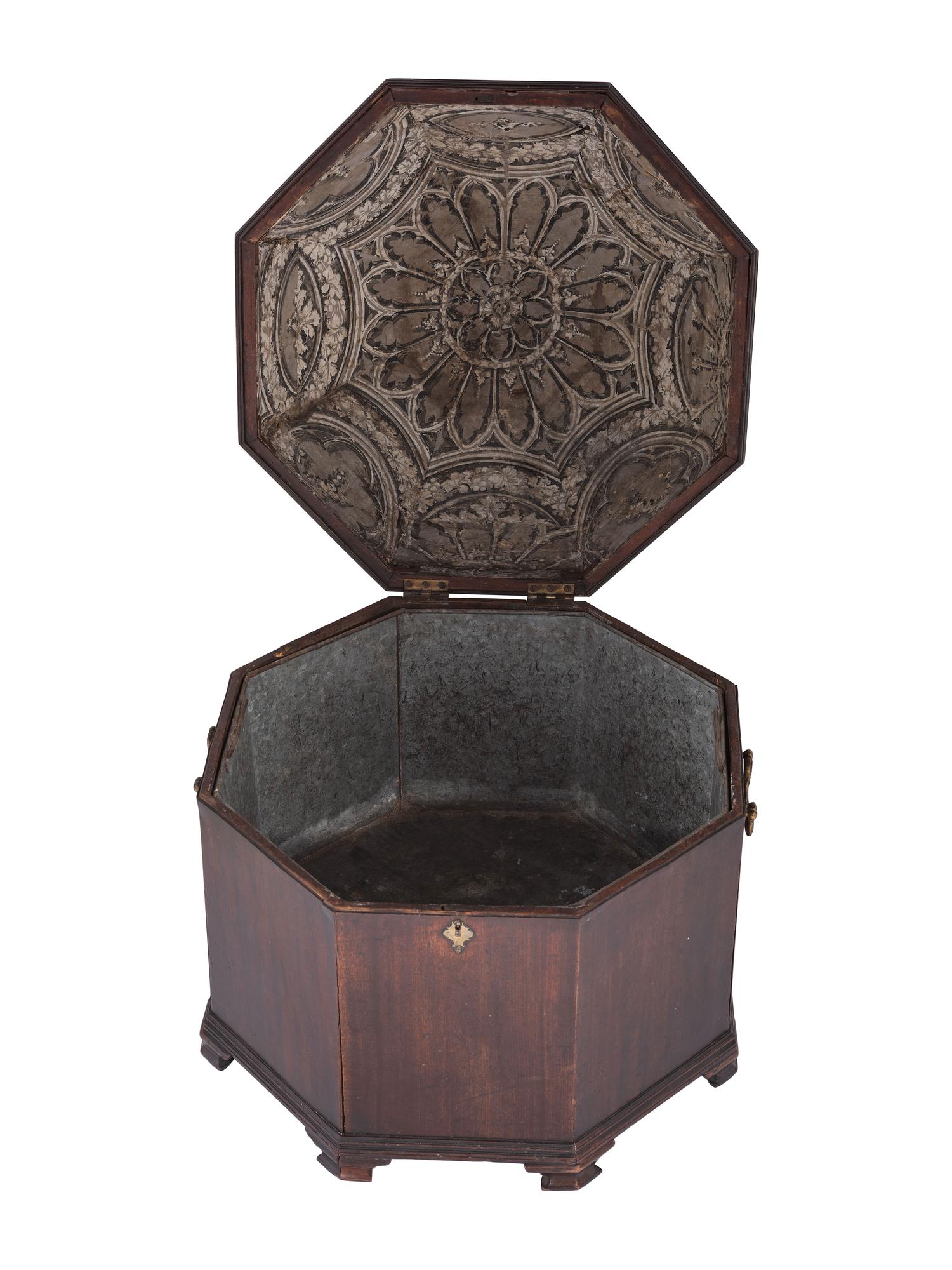 An English Brass Mounted Mahogany Cellarette