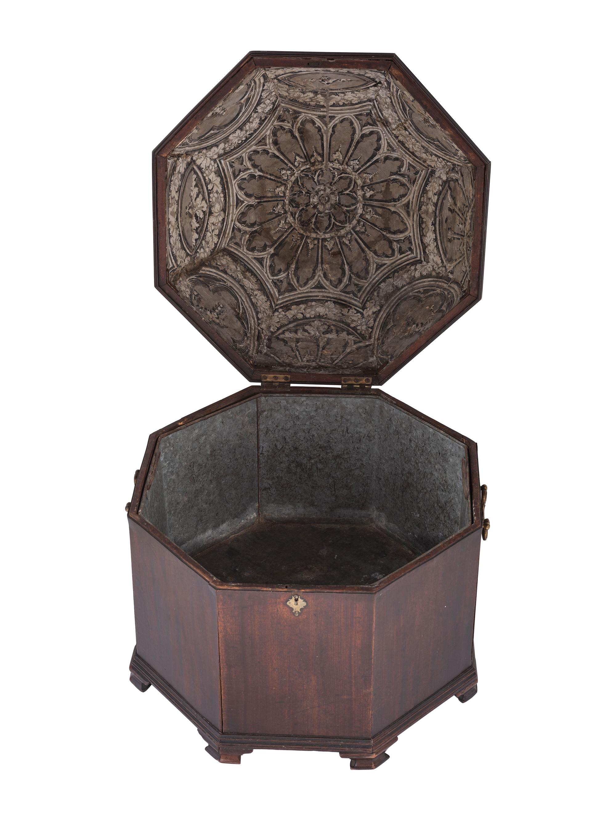 An English Brass Mounted Mahogany Cellarette