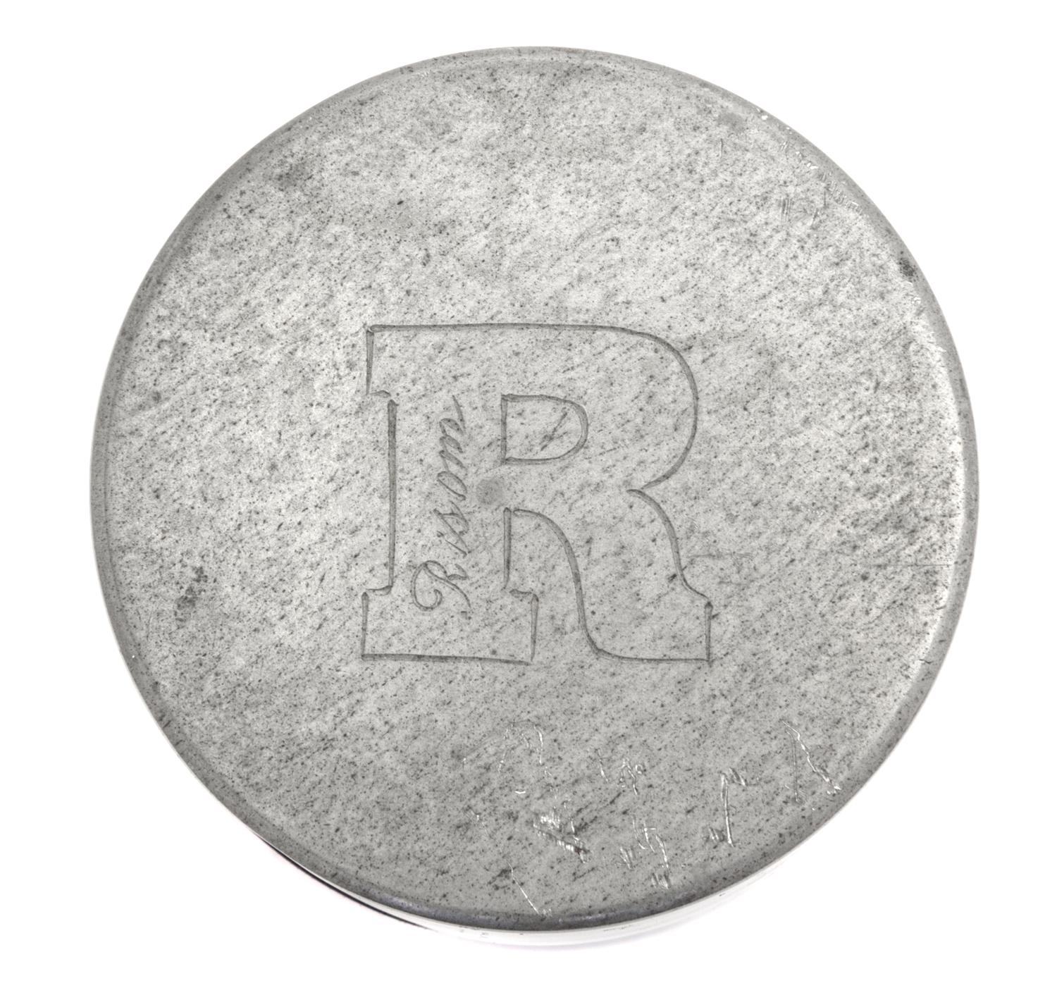 A Jens Risom Pewter Mounted Mahogany Jar Height 4 inches. — DESIGNED BY PAUL EVANS AND PHILIP LLOYD POWELL