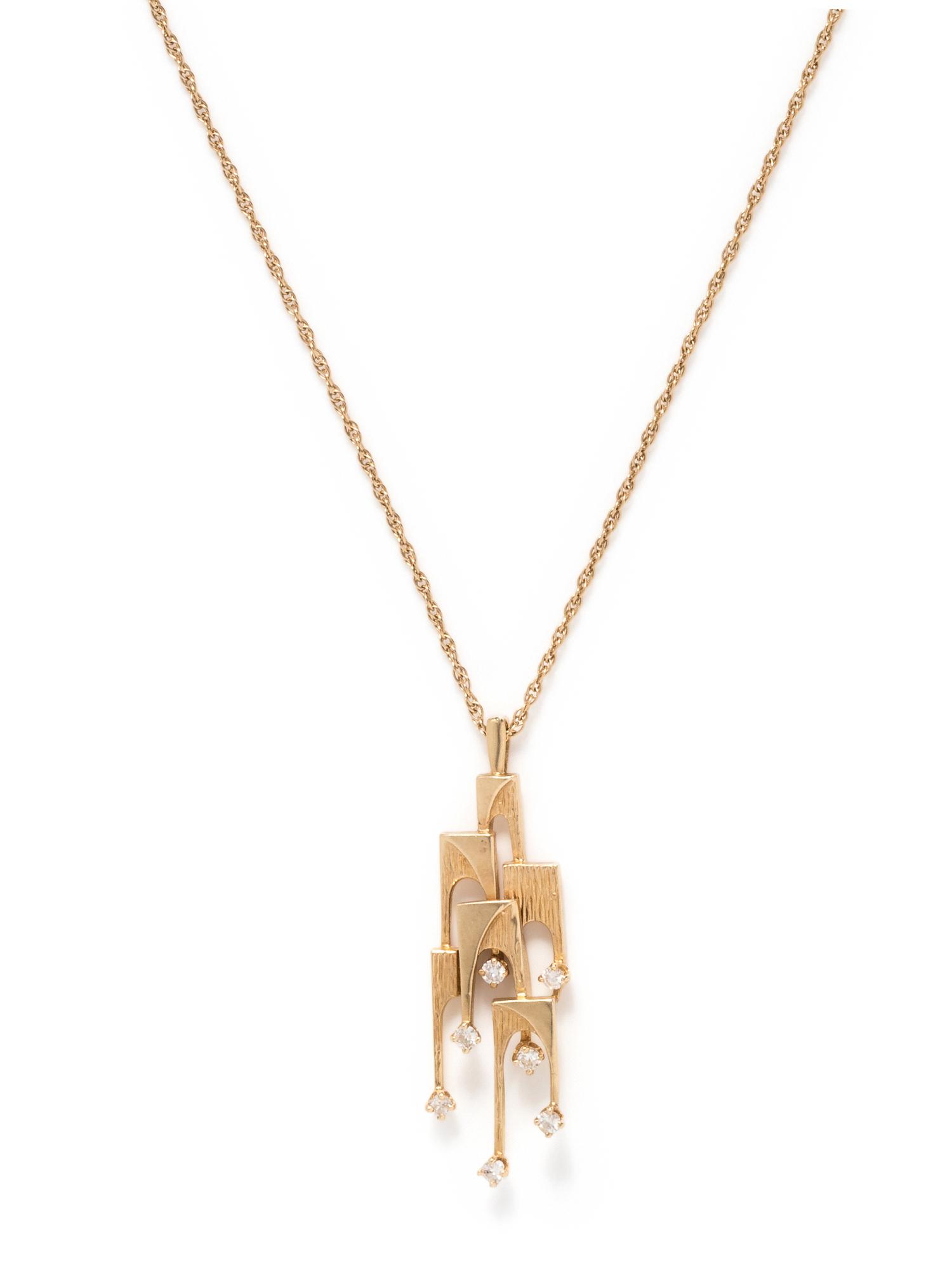 YELLOW GOLD AND DIAMOND PENDANT/NECKLACE