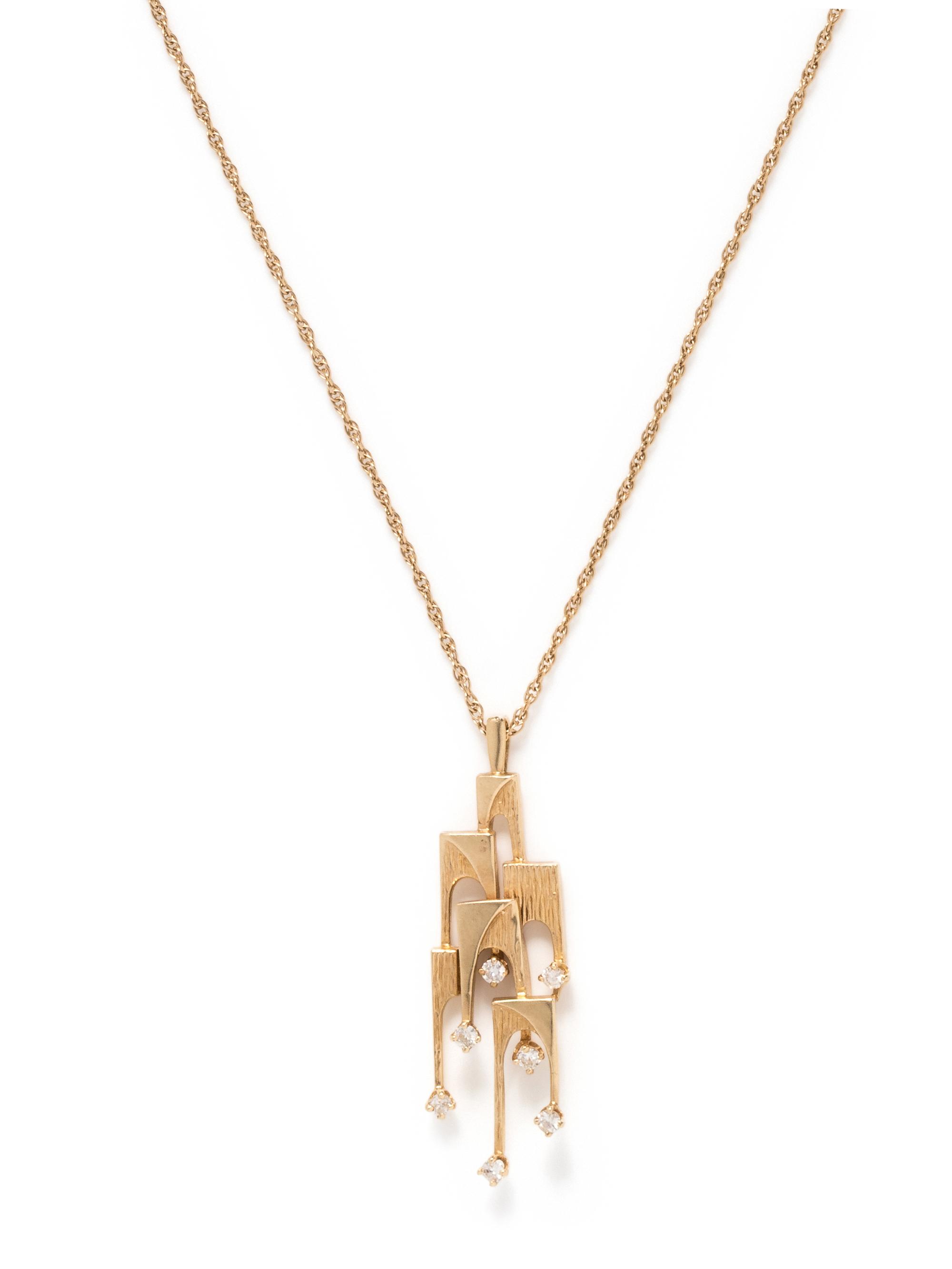 YELLOW GOLD AND DIAMOND PENDANT/NECKLACE