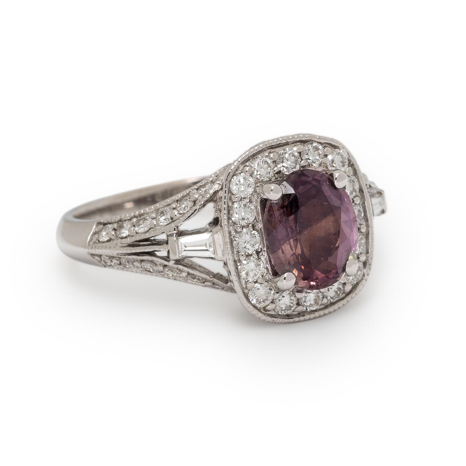 Alexandrite and Diamond Ring
