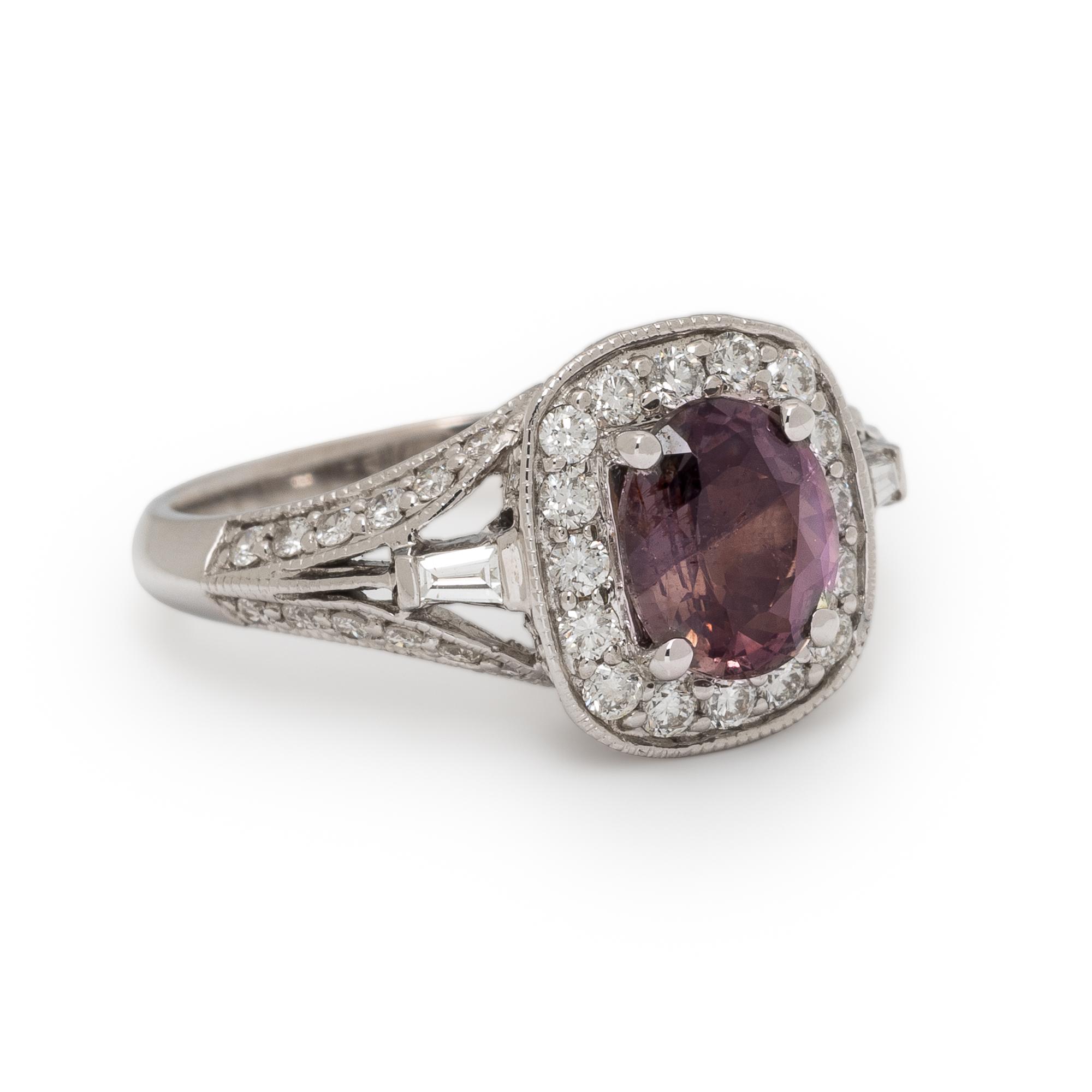 Alexandrite and Diamond Ring