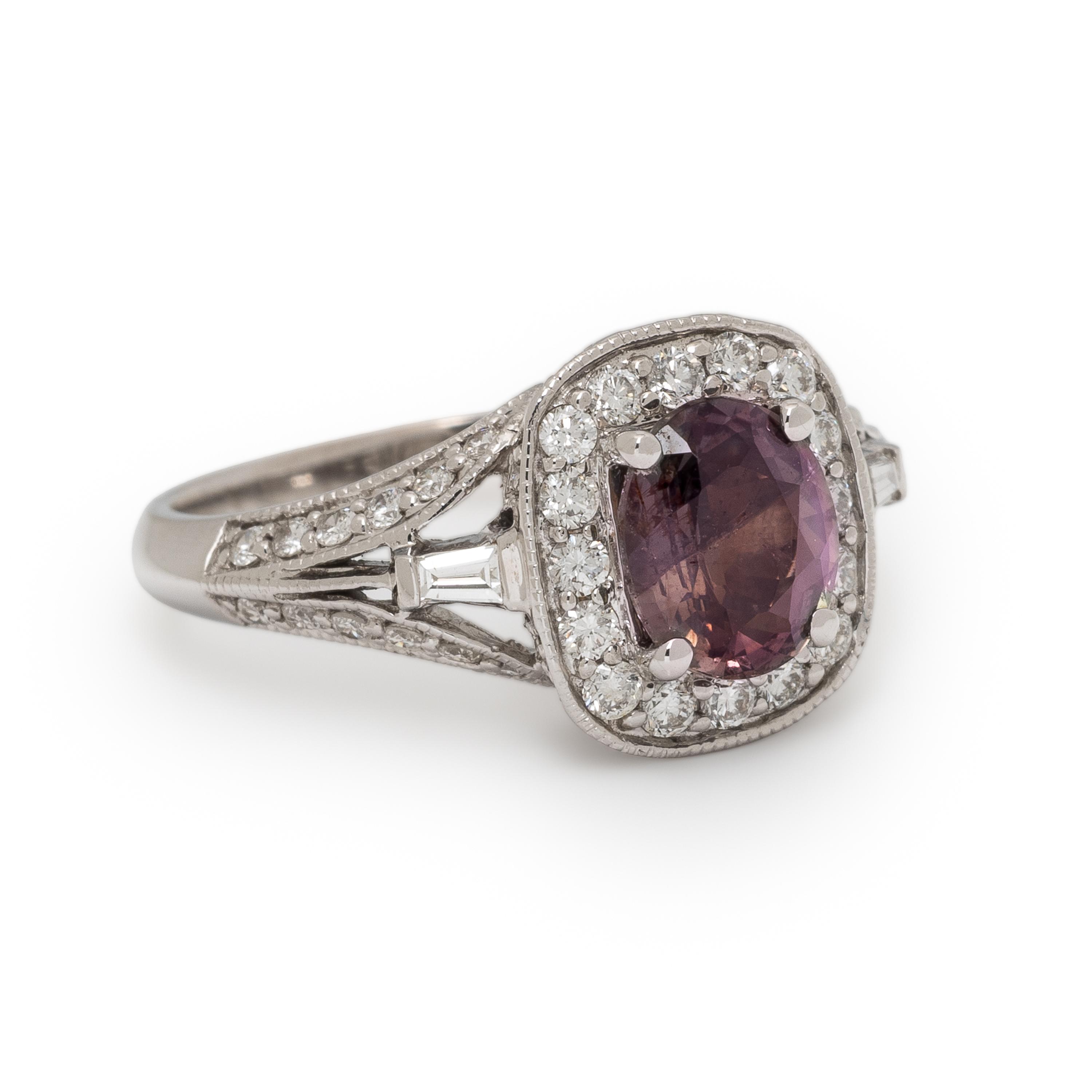 Alexandrite and Diamond Ring
