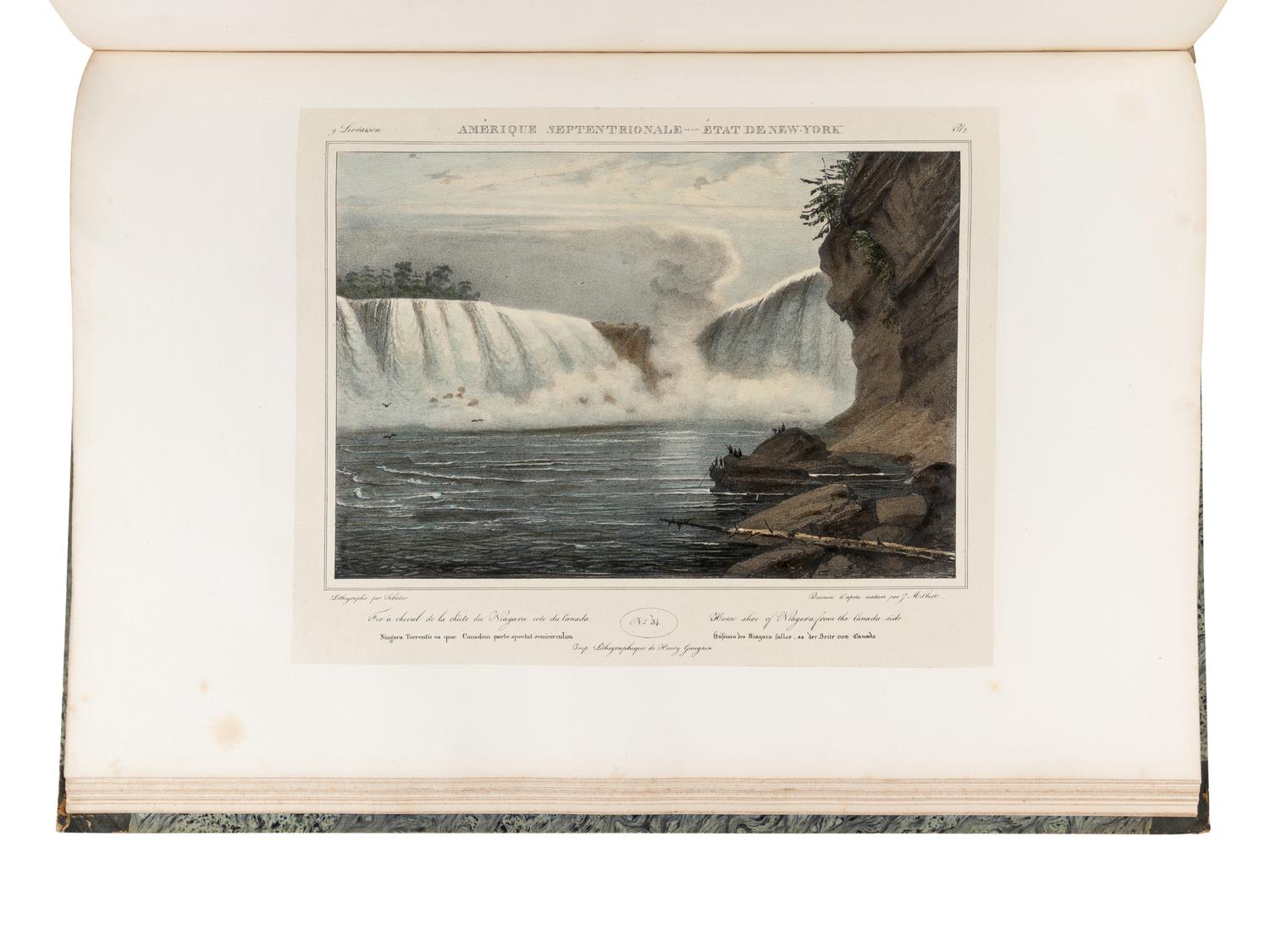 MILBERT, J[acques Gerard] (1766-1840). Itinéraire Pittoresque du Fleuve Hudson . Paris: Henri Gaugain, 1828.