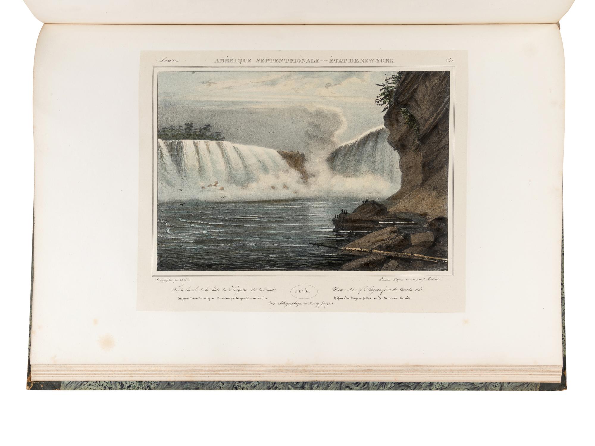 MILBERT, J[acques Gerard] (1766-1840). Itinéraire Pittoresque du Fleuve Hudson . Paris: Henri Gaugain, 1828.