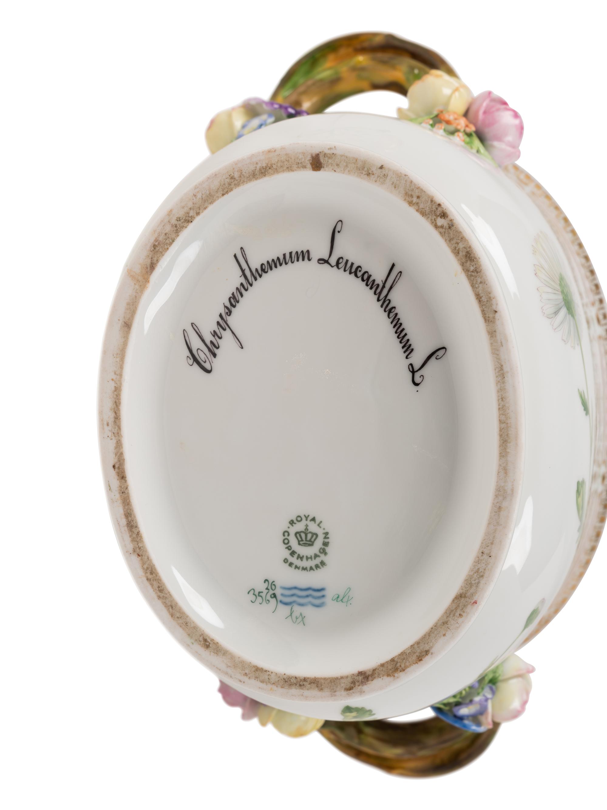 A Pair of Royal Copenhagen Flora Danica Porcelain Jardinières
