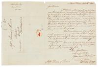 WASHINGTON, Martha Dandridge Custis (1731-1802), First Lady. Autograph free frank signed ("M Washington") on integral cover sheet addressed in the hand of Tobias Lear, Washington's private secretary, to "Messrs Thomas & Thomas / Printers / Walpole / New Hampshire", [6 October 1800].