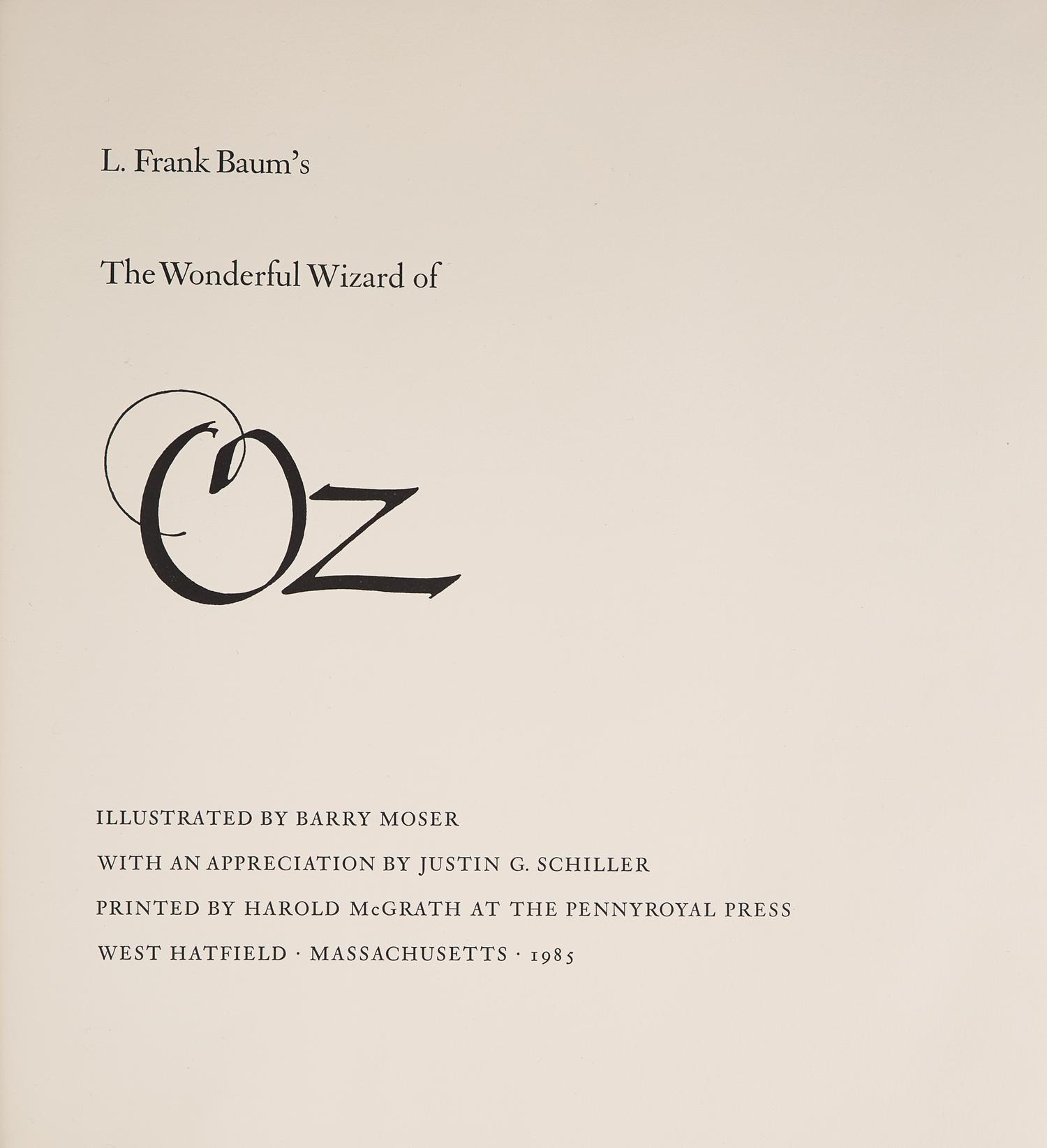 [Moser, Barry] Baum, L. Frank. The Wonderful Wizard of Oz