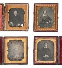 [EARLY PHOTOGRAPHY]. 26 daguerreotypes of women, incl. half plate example.