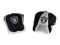 A Group of Two Bo Jackson Signed Autograph Los Angeles Raiders Hats (Beckett Authentication Services Certified)
