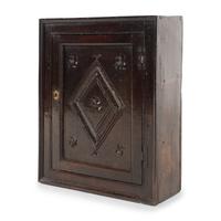 A Charles II Oak Hanging Cabinet