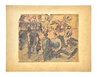 Two Works: The Artist and His Model; with Ballroom Couple (A Double-Sided Work); together with Cabaret , 1905 (2)