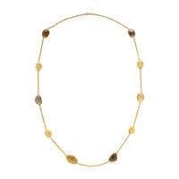 Yvel, Smoky Quartz and Yellow Gold Station Necklace