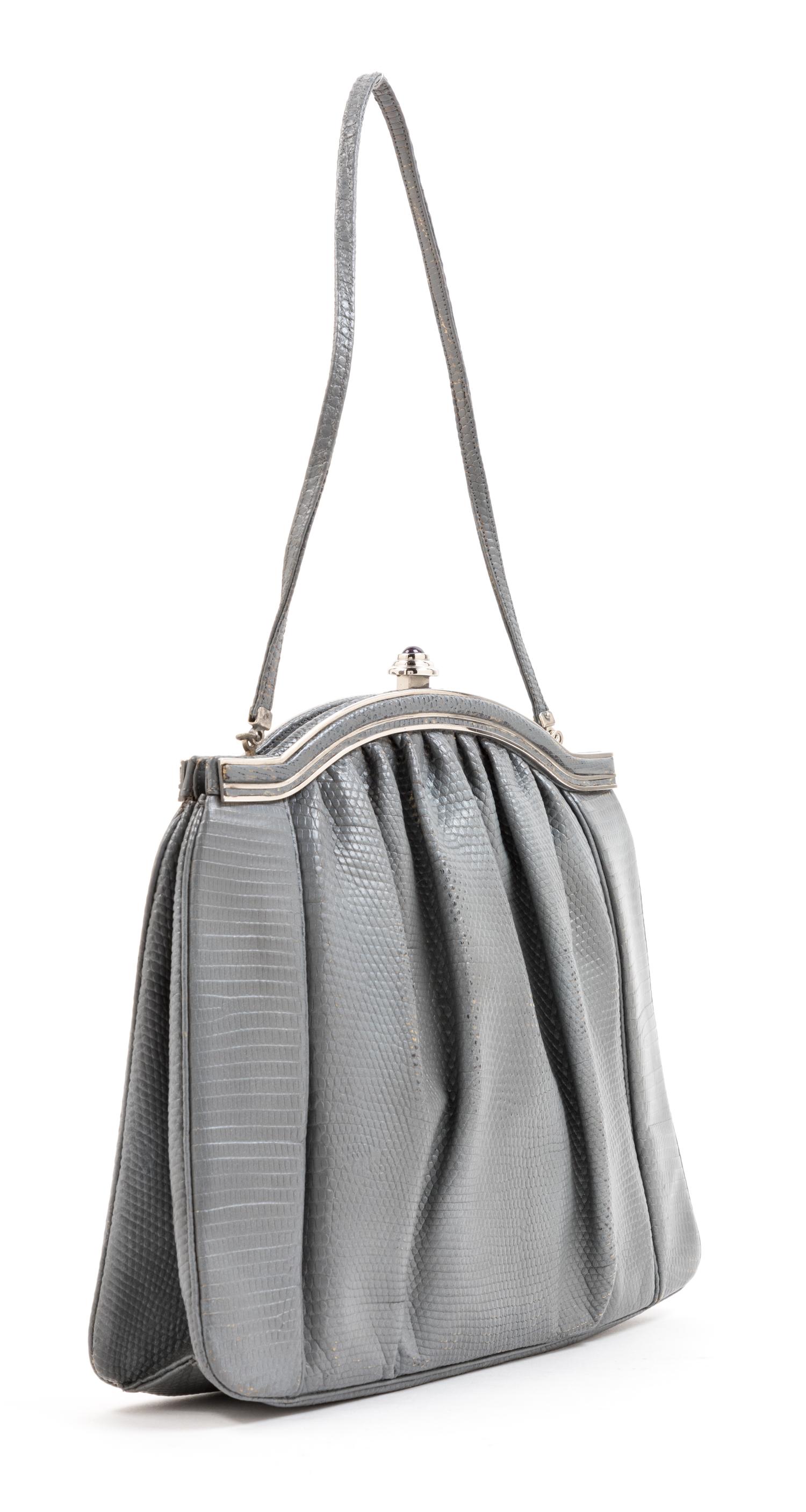 Judith Leiber Grey Snake Bag