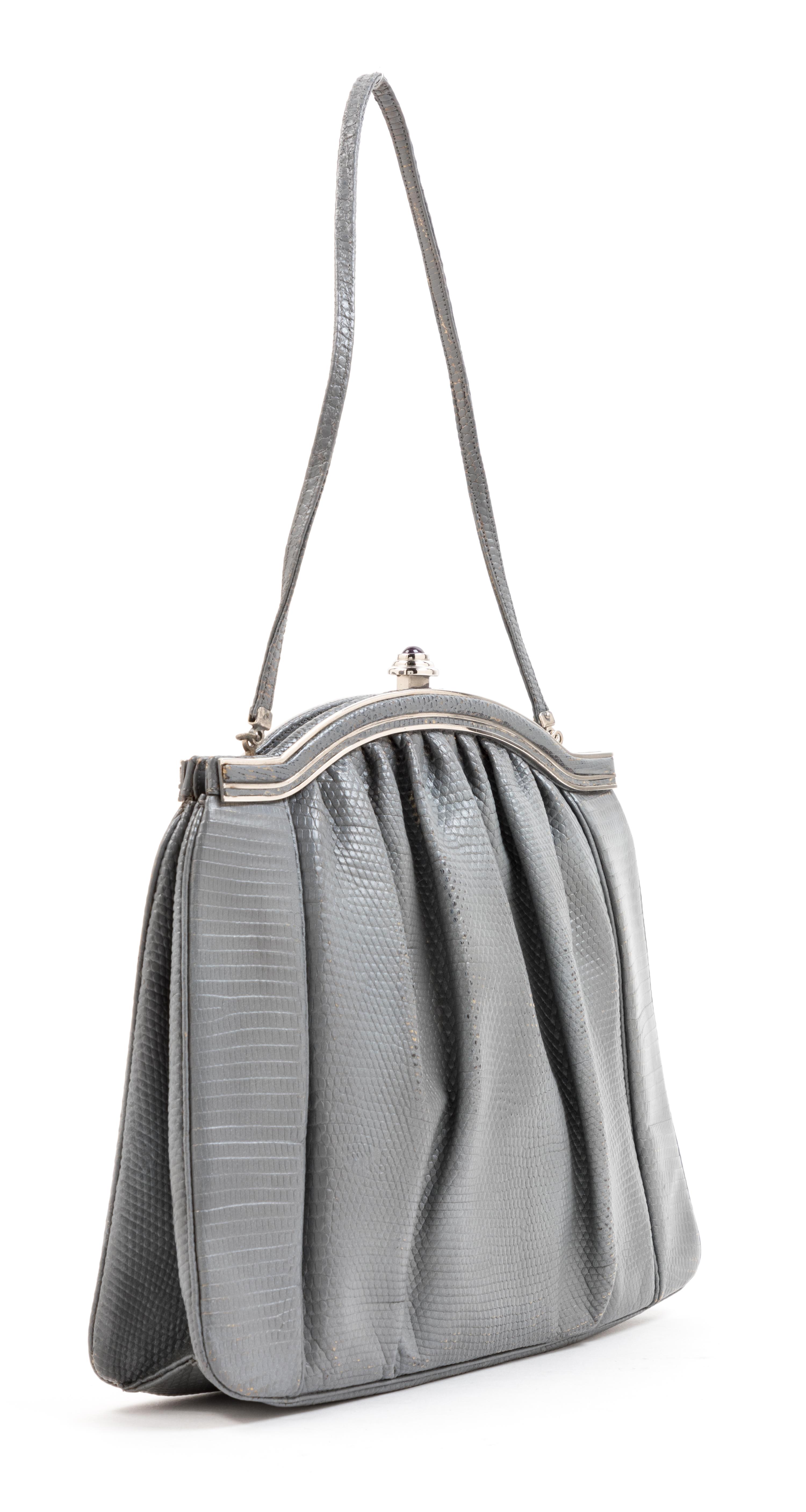 Judith Leiber Grey Snake Bag