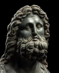 A Roman Green Schist Bust of Jupiter