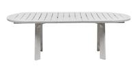 An Assembled Suite of White Painted Garden Furniture Height of table 29 x length 85 x depth 37 inches.
