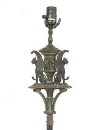 A Pair of Neoclassical Cast Metal Torchères
