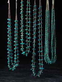 Pueblo Heishi and Turquoise Nugget Multi-strand Necklaces
