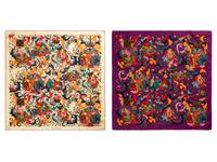 Five Karl Lagerfeld Items: Three Handbags, Two Scarves, 1980-90s