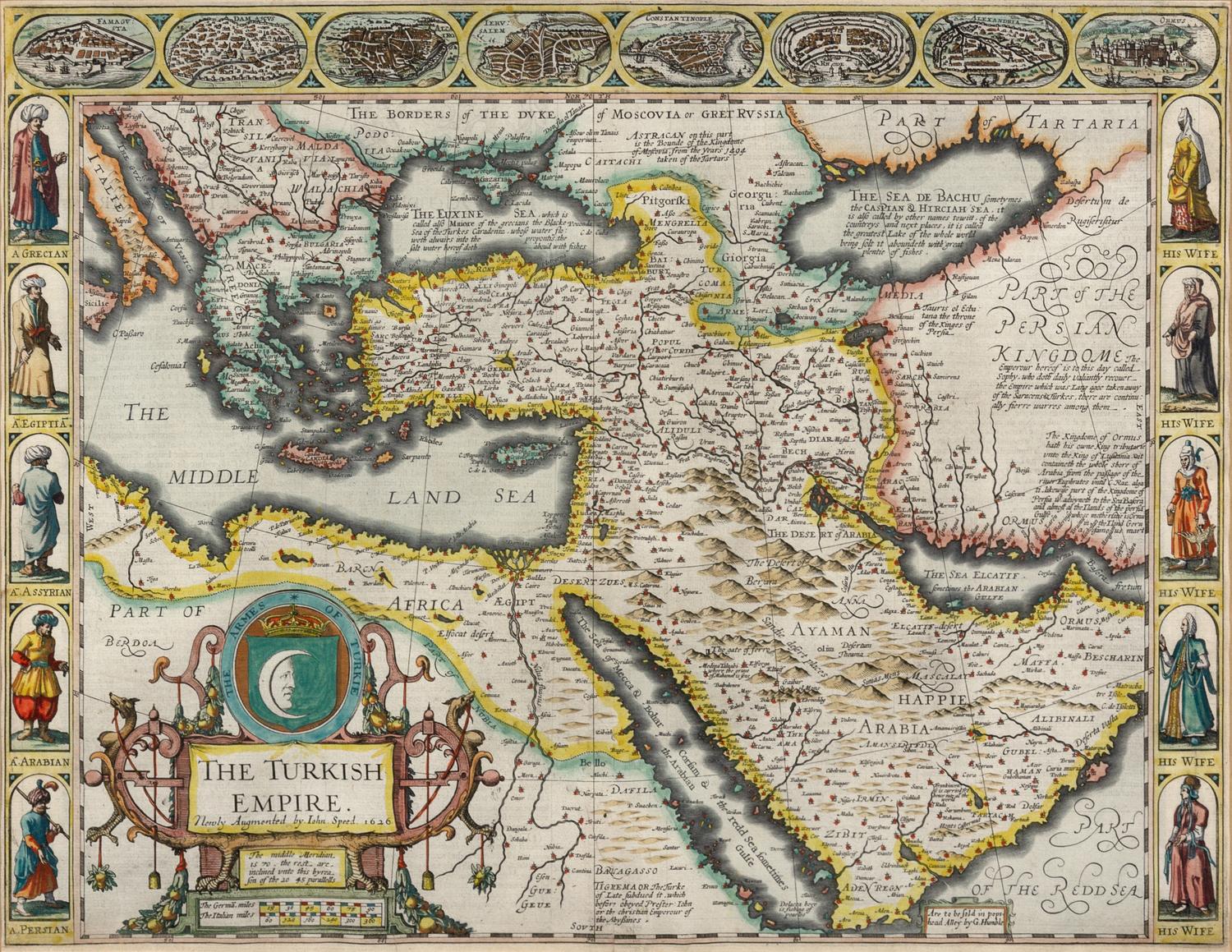 SPEED, John (1551/52-1629). The Turkish Empire. [London], ca 1627-1632.