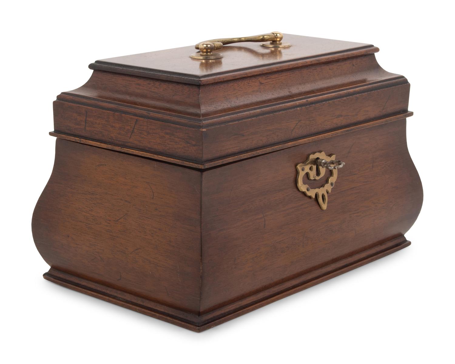 A Georgian Style Mahogany Tea Caddy