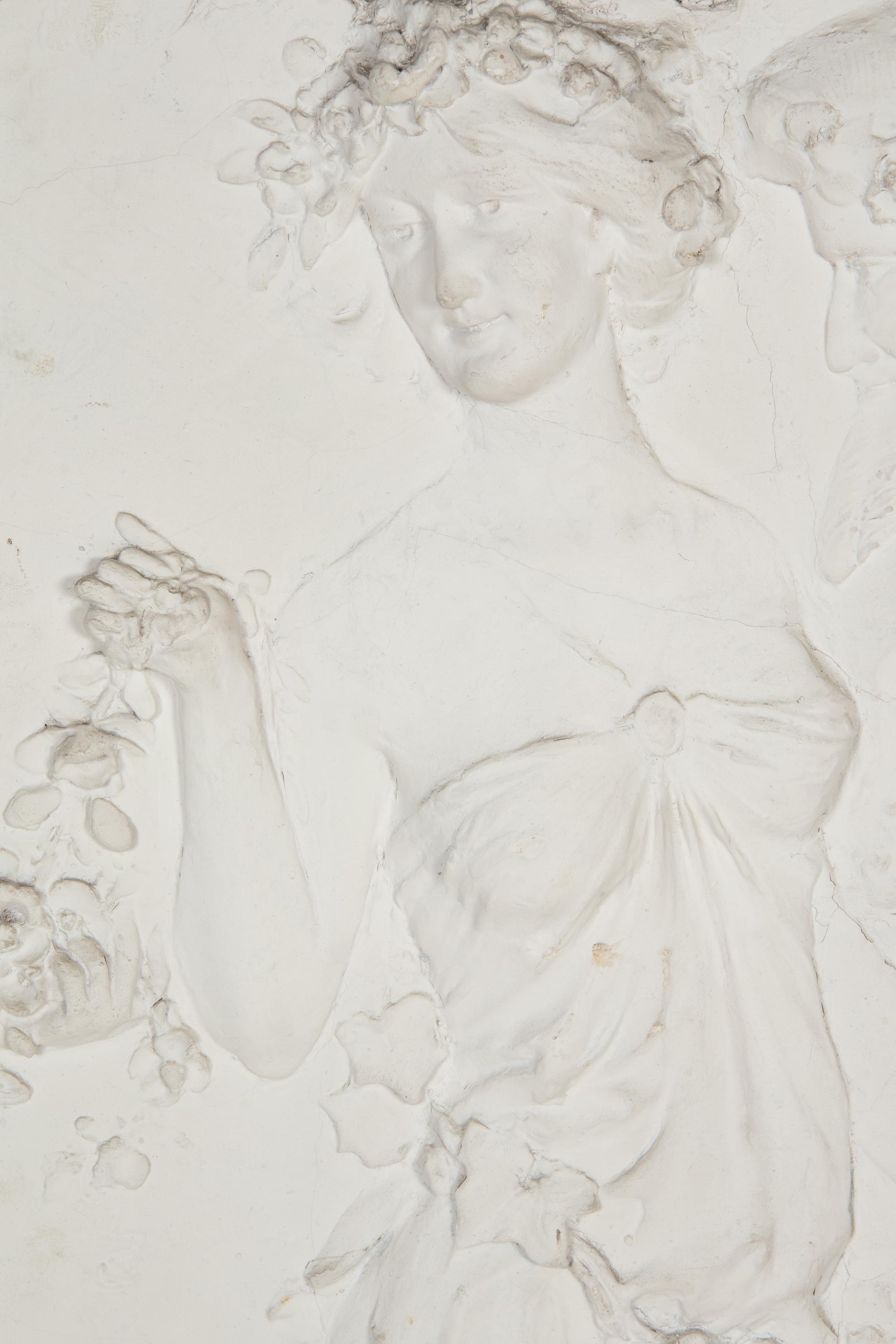 A Neoclassical Style Plaster Relief Panel