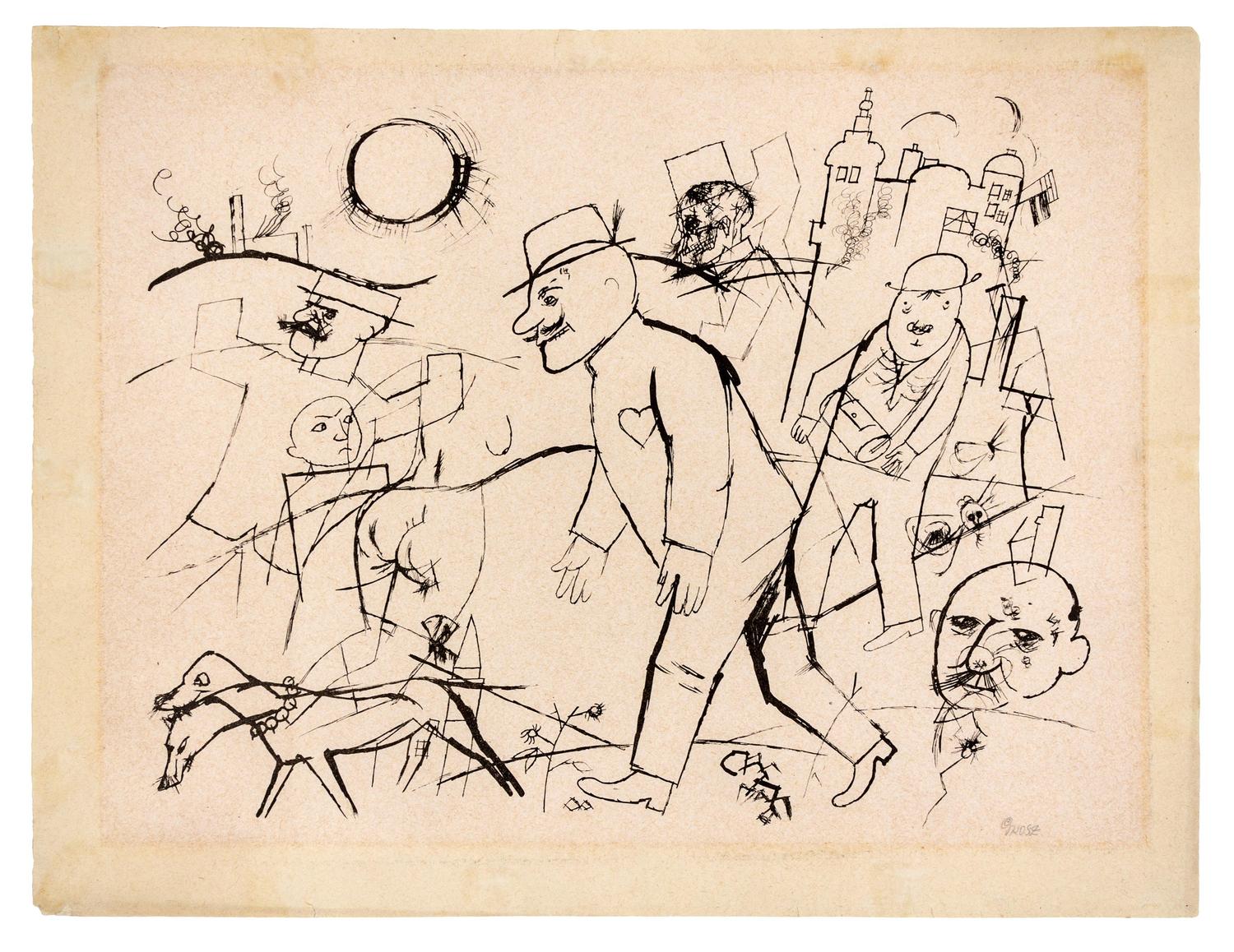 Der besessene Forstadjunkt (The Possessed Forestry Assistant) ( Plate no. 24 from Ecce Homo)