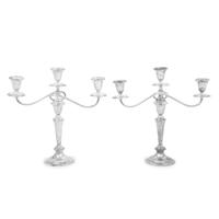 A Group of American Silver Weighted Candlesticks