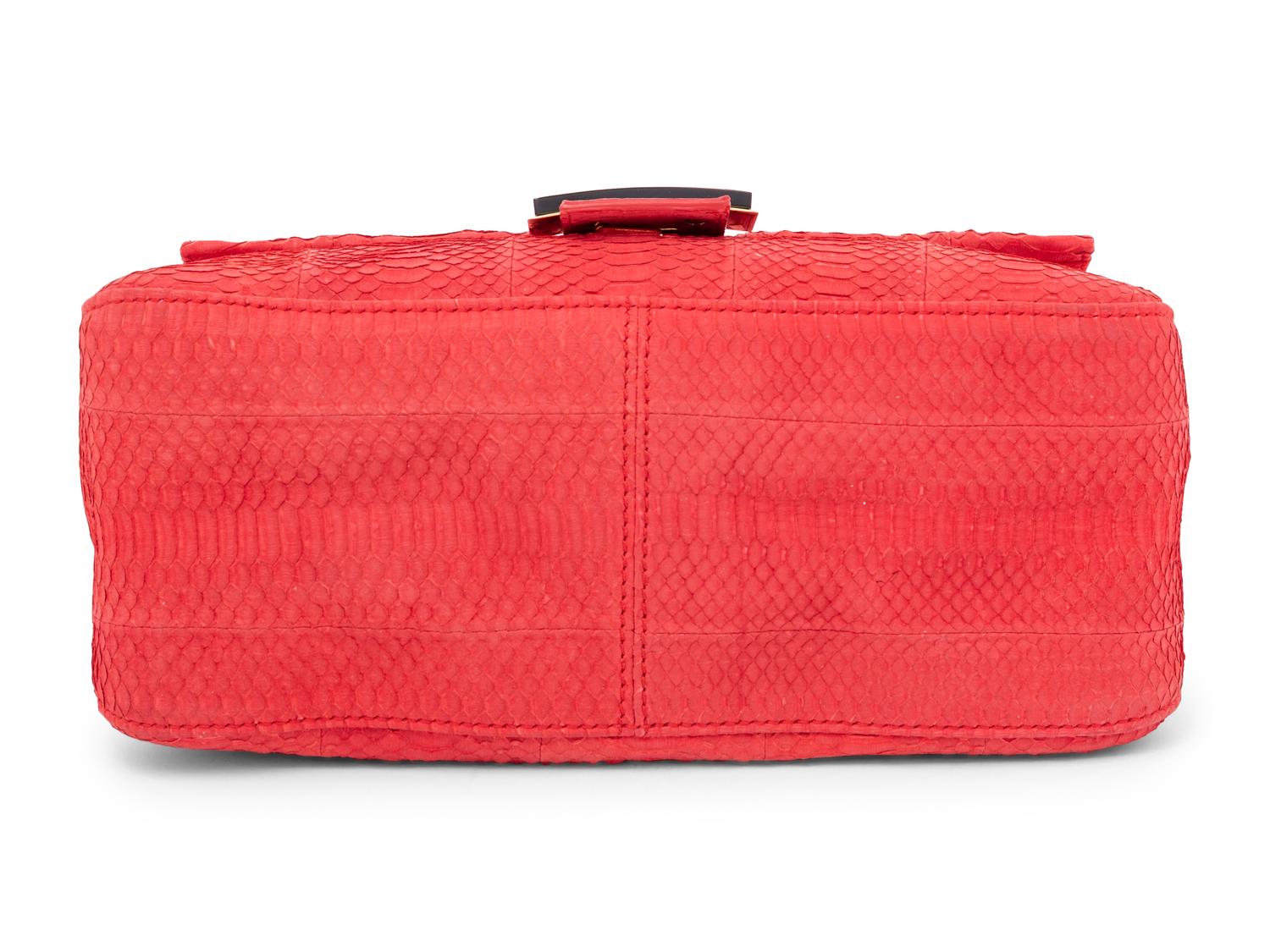 Fendi Red Python Bag, 2010s