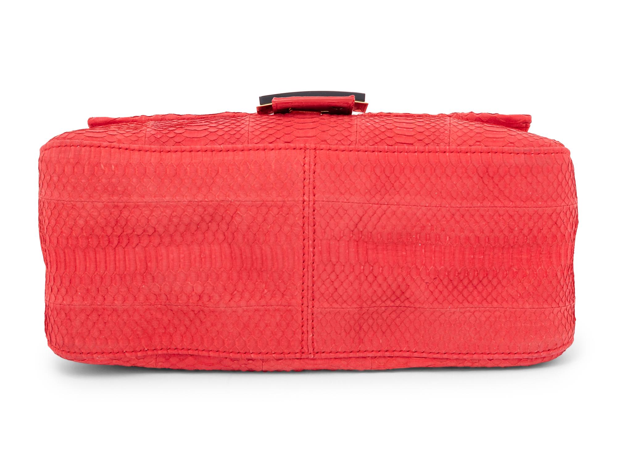 Fendi Red Python Bag, 2010s