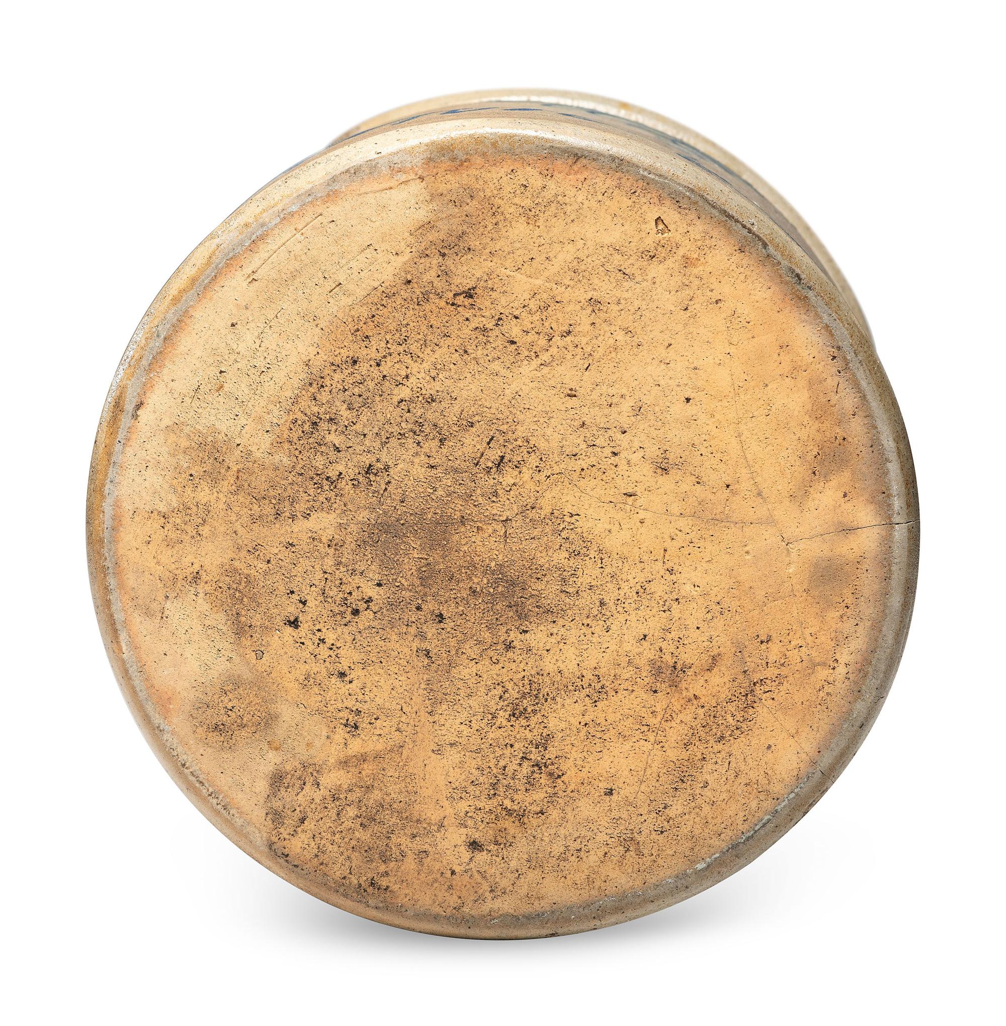 A John MacBride Cobalt Decorated Four-Gallon Stoneware Crock