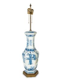 A Chinese Export Porcelain Vase Mounted as a Lamp